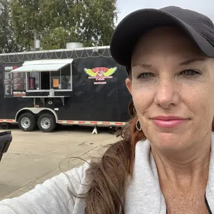 Me in front of the food truck