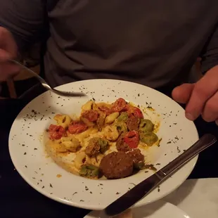 Tomato vodka with some of my sausage meatballs..yummy