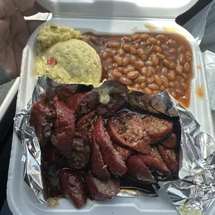 Hot Beef Link Dinner
