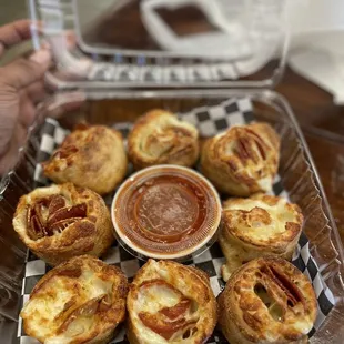 GD bites with pepperoni