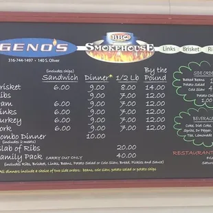 Geno's Menu