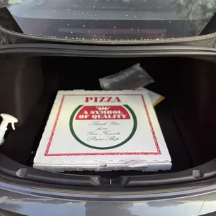 This pizza is huge!