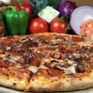 pizza, food