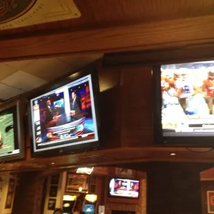 Big screen TV's everywhere !