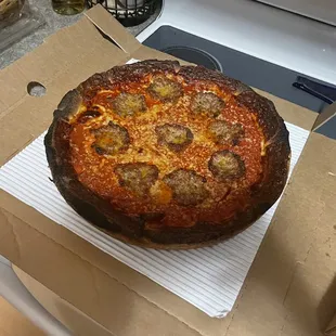 3 Toppings Deep Dish Pizza