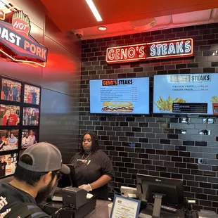 customers at the counter