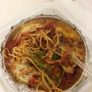 Italian platter- stuffed shells, manicotti and spaghetti