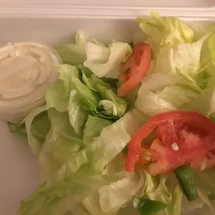 Fresh side salad w/ ranch dressing