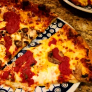 Extra sauce mushroom pizza