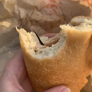 plastic in sandwich