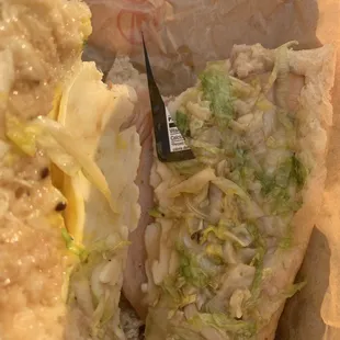 plastic in sandwich