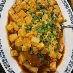 Mapo tofu fried fish (flounder)