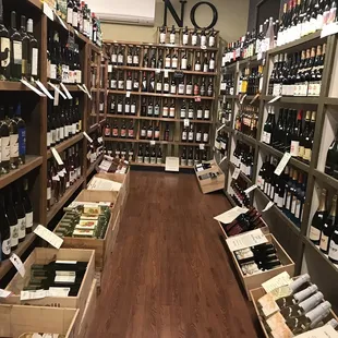 Excellent selection of World wines.