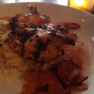 Shrimp and grits pancakes