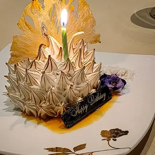 Birthday surprise desert