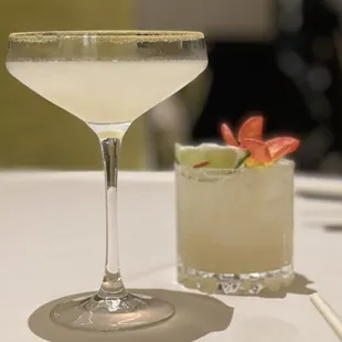 Lemon Drop and Spicy Mango Margarita