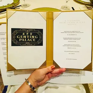 NYE chef 4 course tasting menu