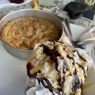 Pazookie ice cream on the side