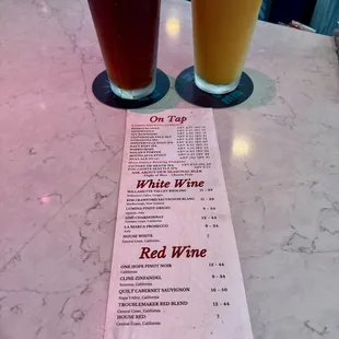 Barrio Rojo and a Hipster IPA, clean glasses and ice-cold!