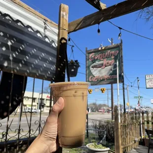 Iced soy vanilla latte