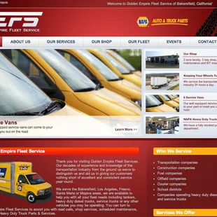 Golden Empire Fleet Service of Bakersfield is a web design and local marketing client.