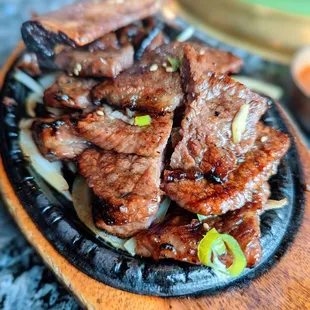 a closeup of the meat