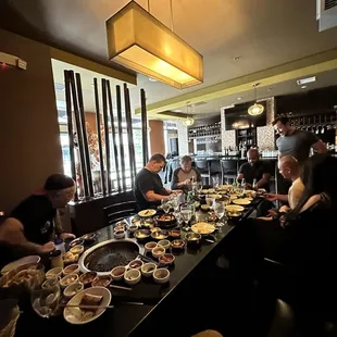 interior, sushi and sashimi
