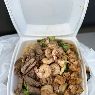 3 meat combo hibachi