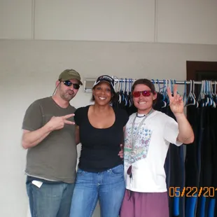 Frank, Tameko, and Kelly, the most badass raft guide ever!