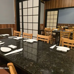 interior, sushi and sashimi