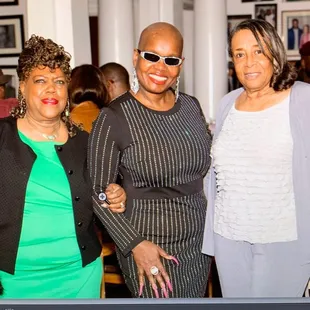 a group of women standing together