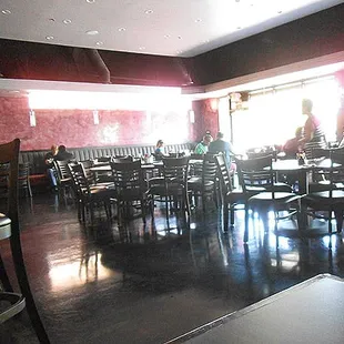 Inside the restaurant.