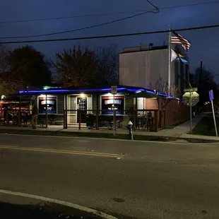 Storefront at night