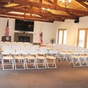 Fiesta room set up for presentations