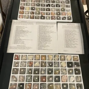Local rock information inside reservation building