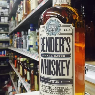 Finest Rye whiskey made in the San Francisco coast. Benders Rye