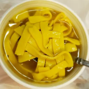 Chicken noodle soup has no chicken in it