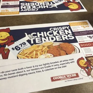 waffles, menu