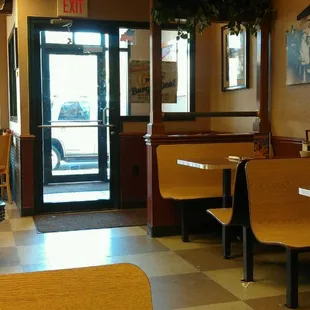 the inside of a restaurant