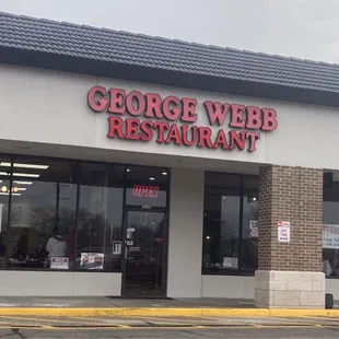 the front of george webb restaurant
