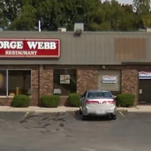 the entrance to george webb&apos;s restaurant