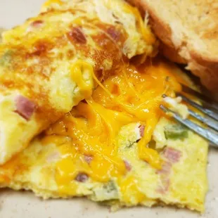 The Denver omelette with cheese.
