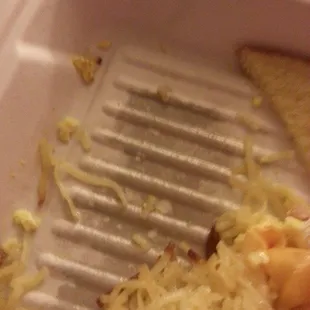 Grease going through the container.