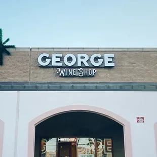 the entrance to george wine shop