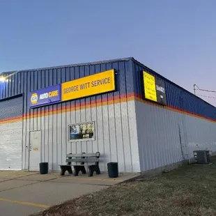 We have just completed an exterior remodel of our building. The paint is the theme for Auto Care and we got new signage so you don't miss us