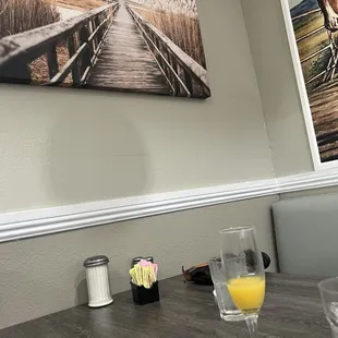 Photo of table, mimosa, art