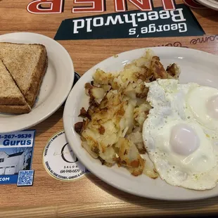 6. Two Eggs and hash browns