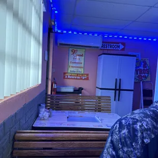 the entrance to the restaurant