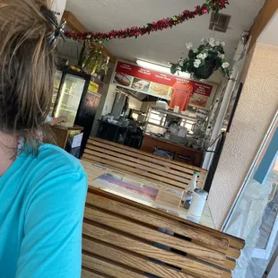 Kitchen behind checkout