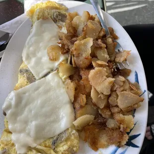 Omelette. Perfect.  Coffee great